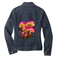 Mycology Mushroom Psychedelic Ladies Denim Jacket | Artistshot