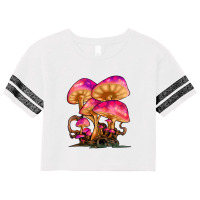 Mycology Mushroom Psychedelic Scorecard Crop Tee | Artistshot