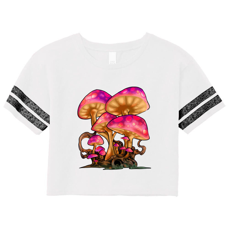 Mycology Mushroom Psychedelic Scorecard Crop Tee by saolalala | Artistshot