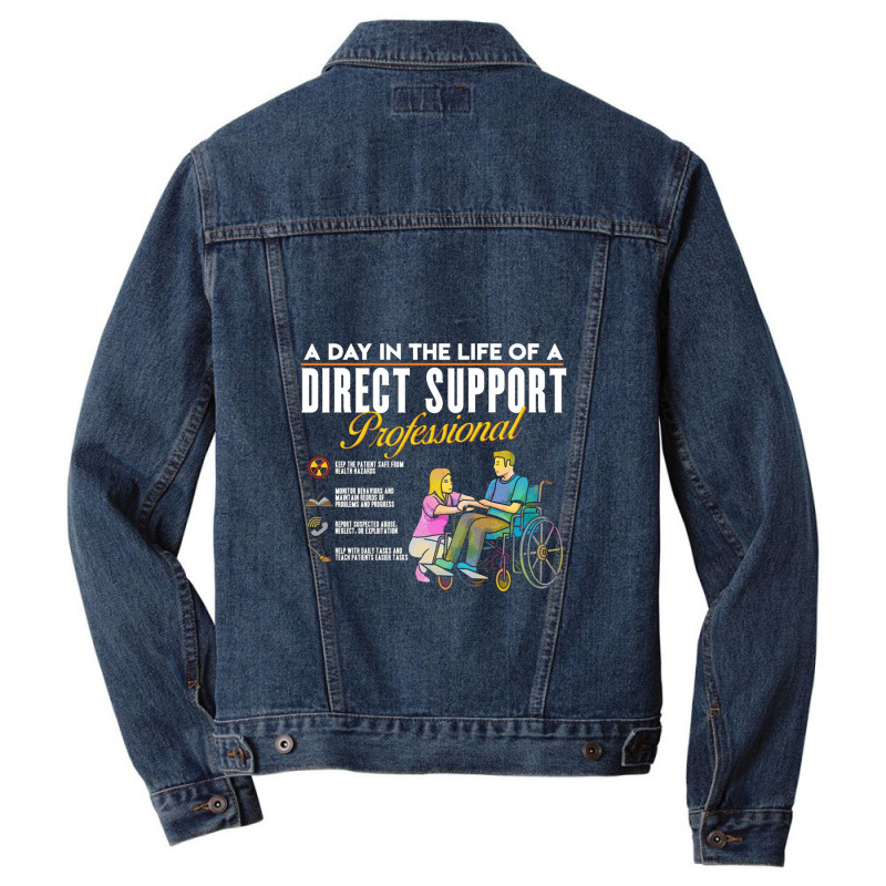 Direct Support Professional Inspired Direct Care Related Direct Suppor Men Denim Jacket | Artistshot