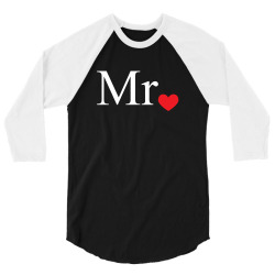 Mr with heart dot (Mr and Mrs set) 3/4 Sleeve Shirt | Artistshot