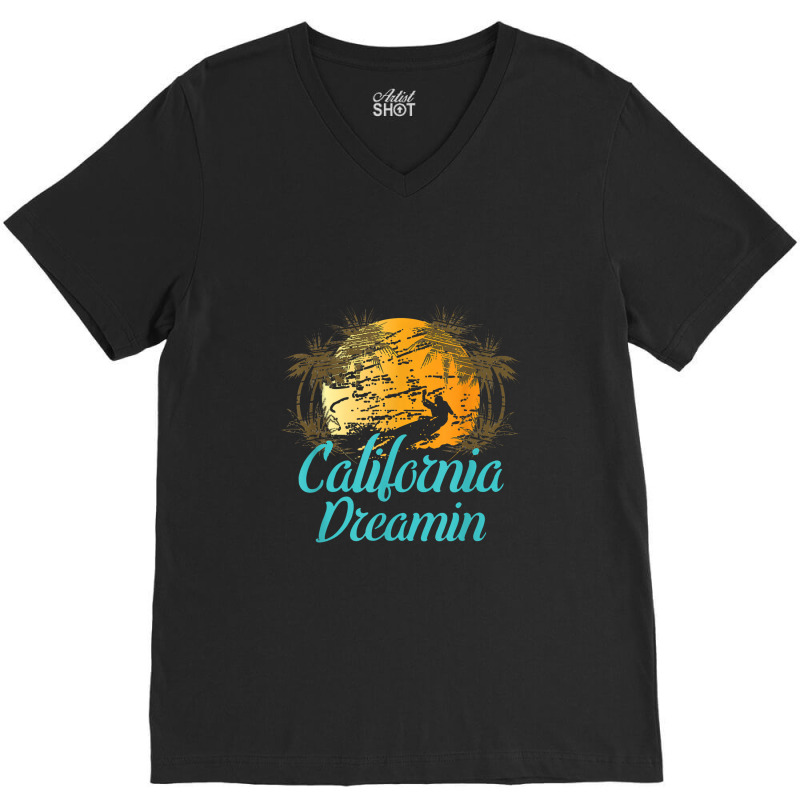 California Dreamin V-neck Tee | Artistshot