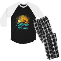 California Dreamin Men's 3/4 Sleeve Pajama Set | Artistshot