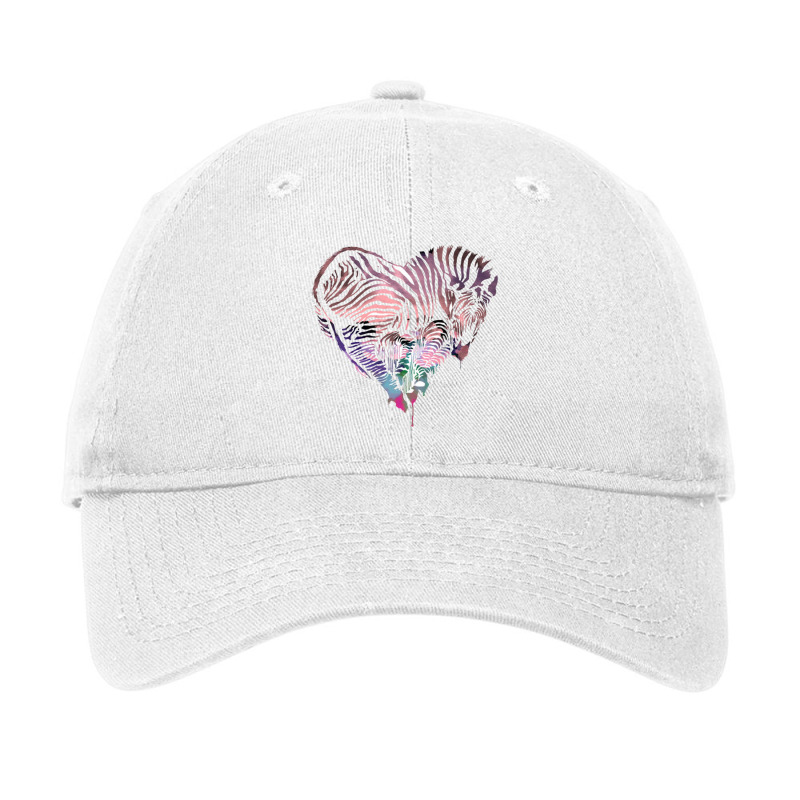 Love Zebra Model On Valentine's Day Adjustable Cap | Artistshot