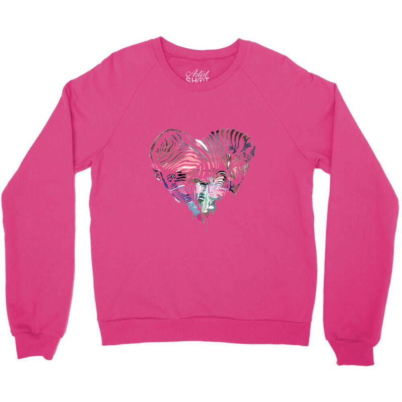 Love Zebra Model On Valentine's Day Crewneck Sweatshirt | Artistshot