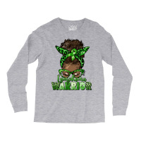 Lymphoma Warrior Afro Messy Bun Long Sleeve Shirts | Artistshot