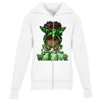 Lymphoma Warrior Afro Messy Bun Youth Zipper Hoodie | Artistshot