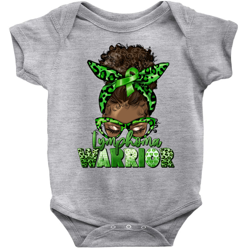 Lymphoma Warrior Afro Messy Bun Baby Bodysuit | Artistshot