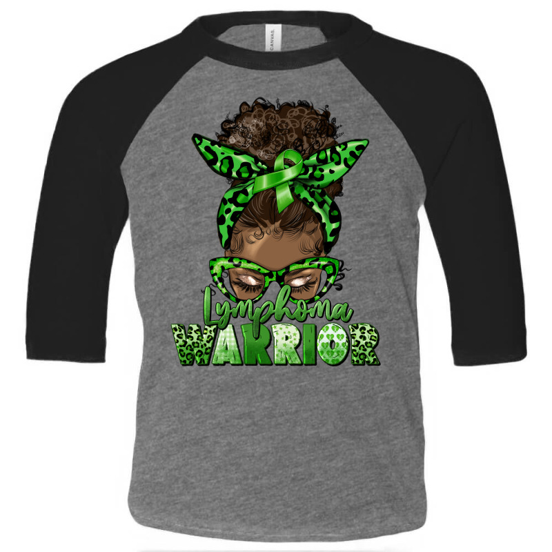 Lymphoma Warrior Afro Messy Bun Toddler 3/4 Sleeve Tee | Artistshot