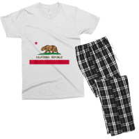 California Republic State Flag Men's T-shirt Pajama Set | Artistshot