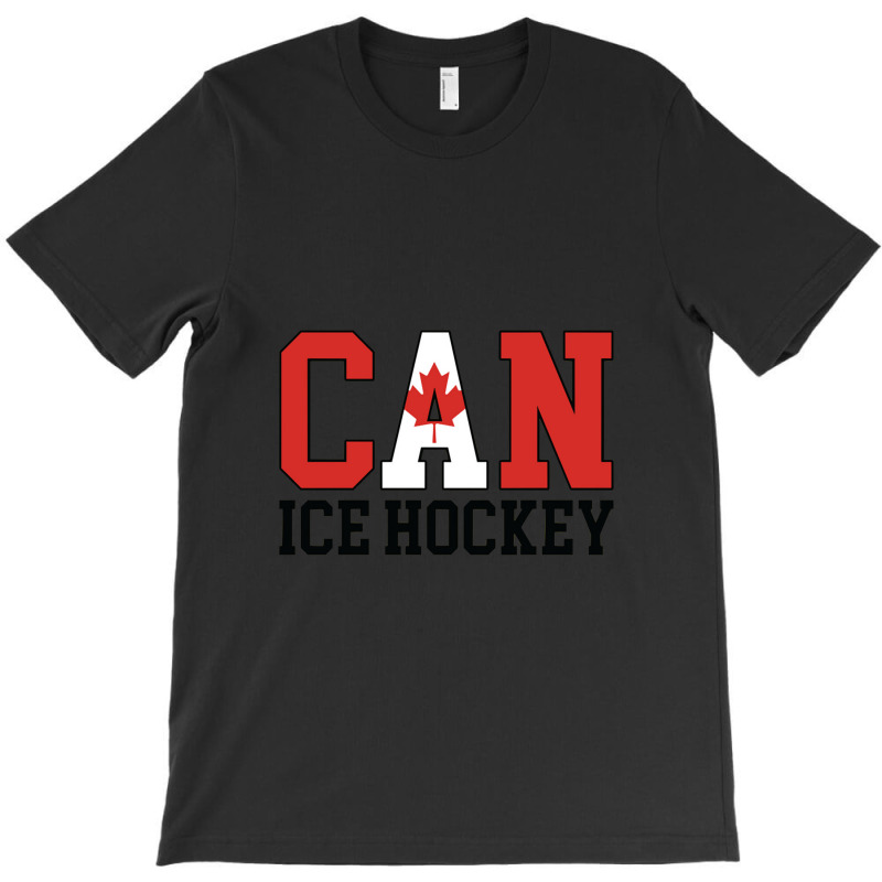 Canada Flag Hockey Player Canadian Can Ice Hockey Pullover T-shirt | Artistshot