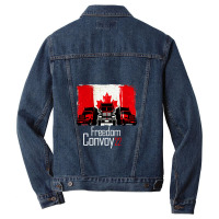 Canada Freedom Convoy 2022 Canadian Truckers Support Flag Men Denim Jacket | Artistshot