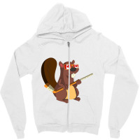 Canadian Cute Animal Gift Beaver Maple Leaf Hockey Canada Zipper Hoodie | Artistshot