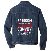 Canadian Truckers Freedom Over Fear No Mandates Convoy 2022 Men Denim Jacket | Artistshot