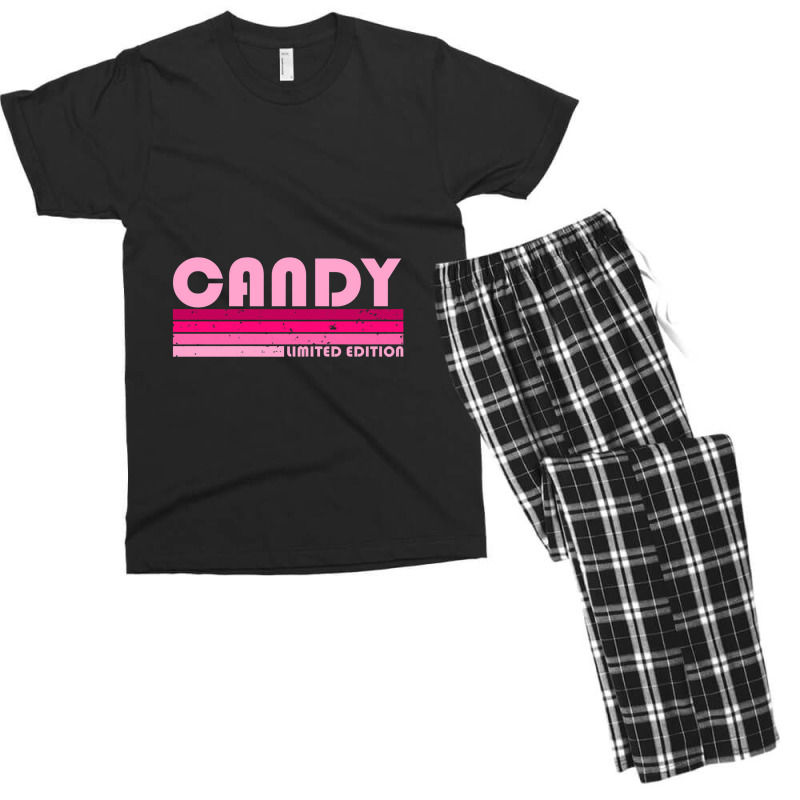 Candy Name Personalized Retro Vintage 80s 90s Birthday Men's T-shirt Pajama Set | Artistshot