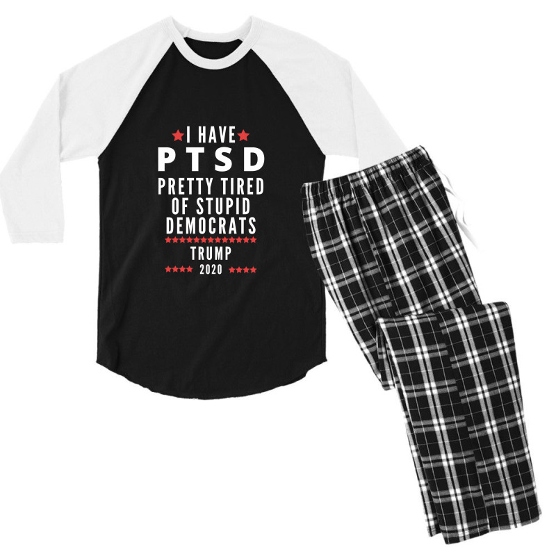 Donald Trump Ptsd Trump 2020 Men's 3/4 Sleeve Pajama Set | Artistshot