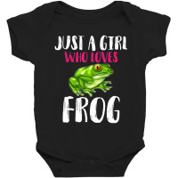 Just A Girl Who Loves Frog Reptile Lover Girl Women Gift Baby Bodysuit | Artistshot