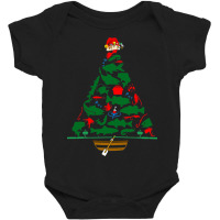 Fun Holiday Fisherman S Fishing Christmas Tree Baby Bodysuit | Artistshot