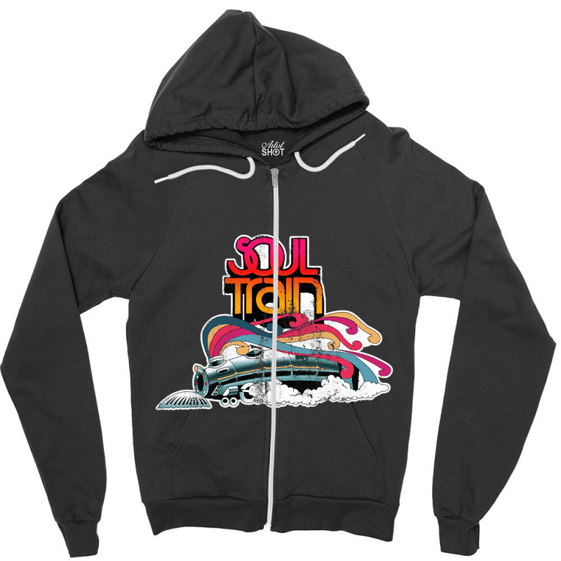 Soul Train, Distressed, The Soul Train, Soul Train Art, Soul Train Vin Zipper Hoodie | Artistshot