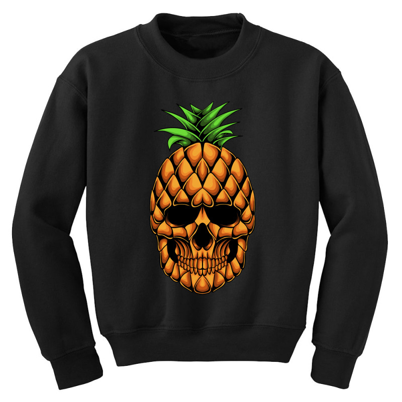 Pineapple Skull Head Vector Illustration Youth Sweatshirt | Artistshot