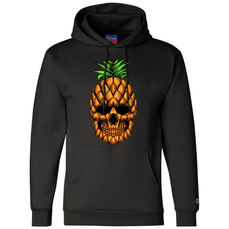 Pineapple Skull Head Vector Illustration Champion Hoodie by LoveBird | Artistshot