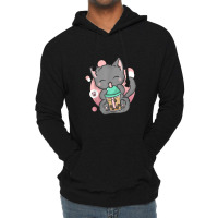 Cat Boba Tea Bubble Tea Anime Kawai Neko Lightweight Hoodie | Artistshot