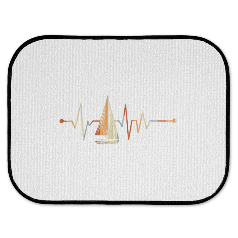 Sea Captain Gift.sail Boat Heartbeat Boat Sailing Rear Car Mat | Artistshot