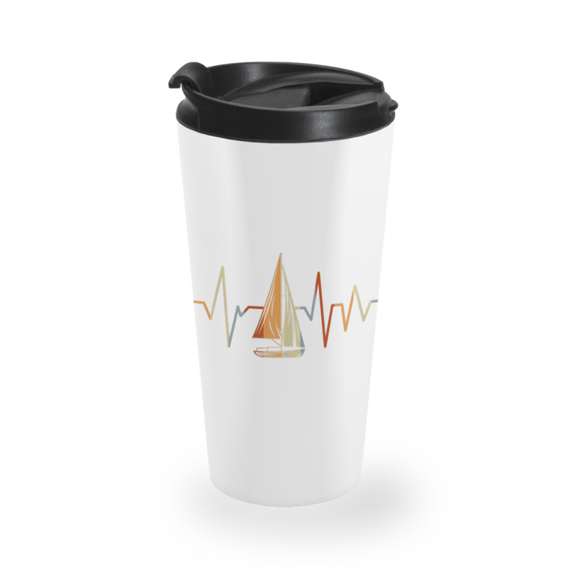 Sea Captain Gift.sail Boat Heartbeat Boat Sailing Travel Mug | Artistshot