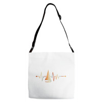 Sea Captain Gift.sail Boat Heartbeat Boat Sailing Adjustable Strap Totes | Artistshot