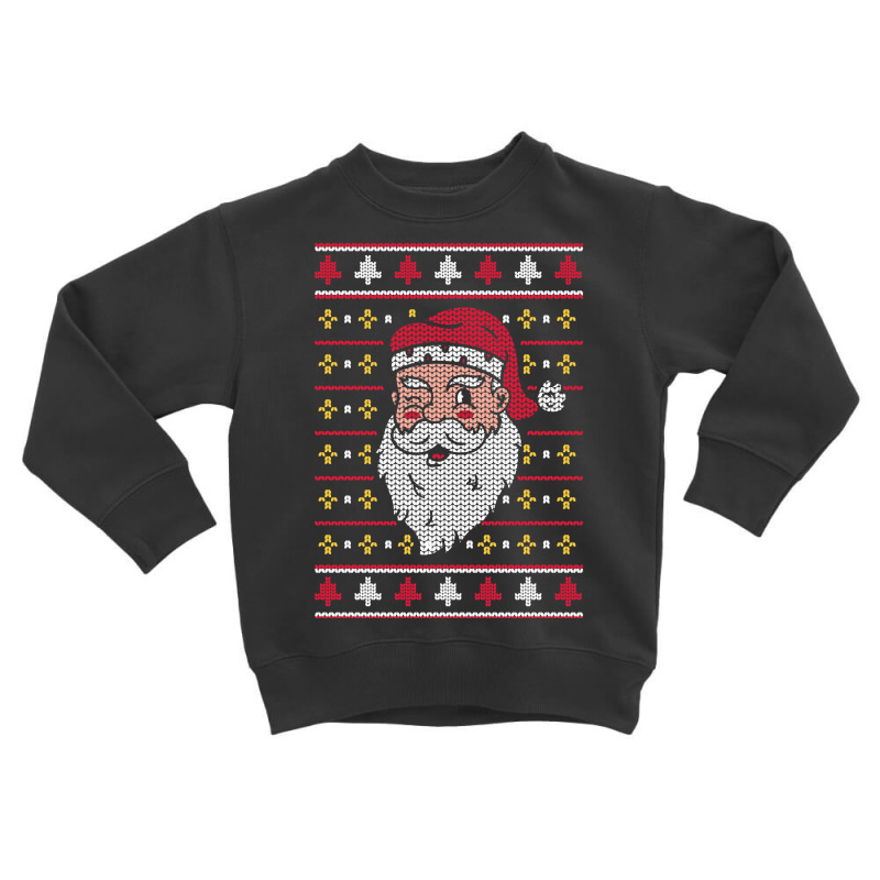 Christmas Sweater Santa Toddler Sweatshirt by Bertrand Angulo | Artistshot