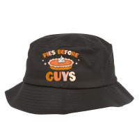 Pies Before Guys Thanksgiving Fall Vibes Autumn Retro Groovy Bucket Hat | Artistshot