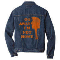 Gru Go Away Im Not Home Distressed Orange Men Denim Jacket | Artistshot