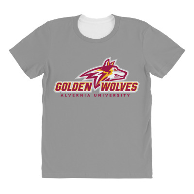 Alvernia Merch,golden Wolves 3 All Over Women's T-shirt Designed By Beom Seok Bobae