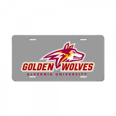 Alvernia Merch,golden Wolves 3 License Plate Designed By Beom Seok Bobae