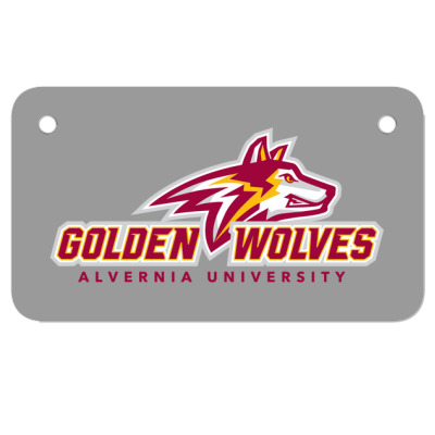 Alvernia Merch,golden Wolves 3 Motorcycle License Plate Designed By Beom Seok Bobae