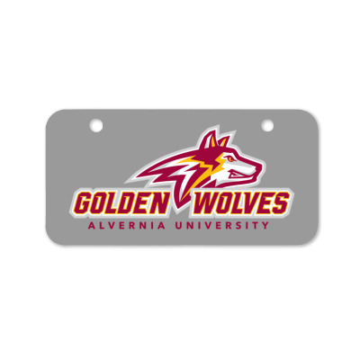 Alvernia Merch,golden Wolves 3 Bicycle License Plate Designed By Beom Seok Bobae