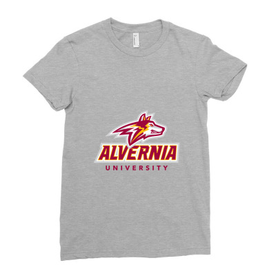 Alvernia Merch,golden Wolves Ladies Fitted T-shirt Designed By Beom Seok Bobae