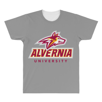 Alvernia Merch,golden Wolves All Over Men's T-shirt Designed By Beom Seok Bobae