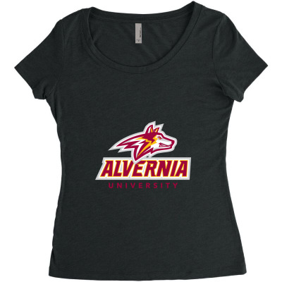 Alvernia Merch,golden Wolves Women's Triblend Scoop T-shirt Designed By Beom Seok Bobae