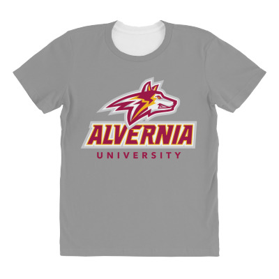 Alvernia Merch,golden Wolves All Over Women's T-shirt Designed By Beom Seok Bobae