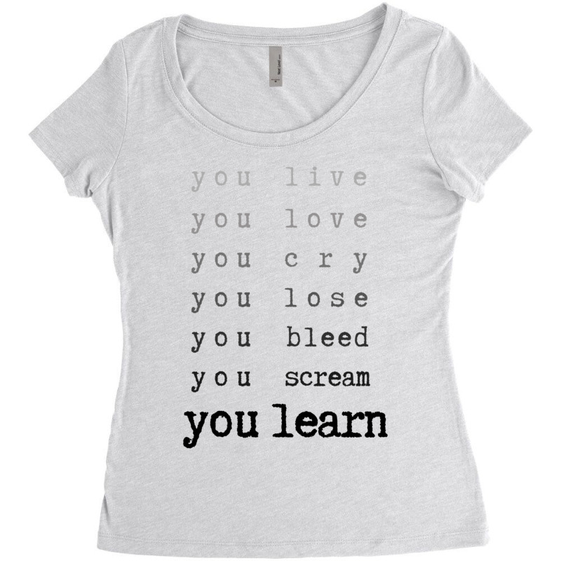 You Learn - Jagged Little Pill Women's Triblend Scoop T-shirt by SAUNDRAHARDAWAY | Artistshot