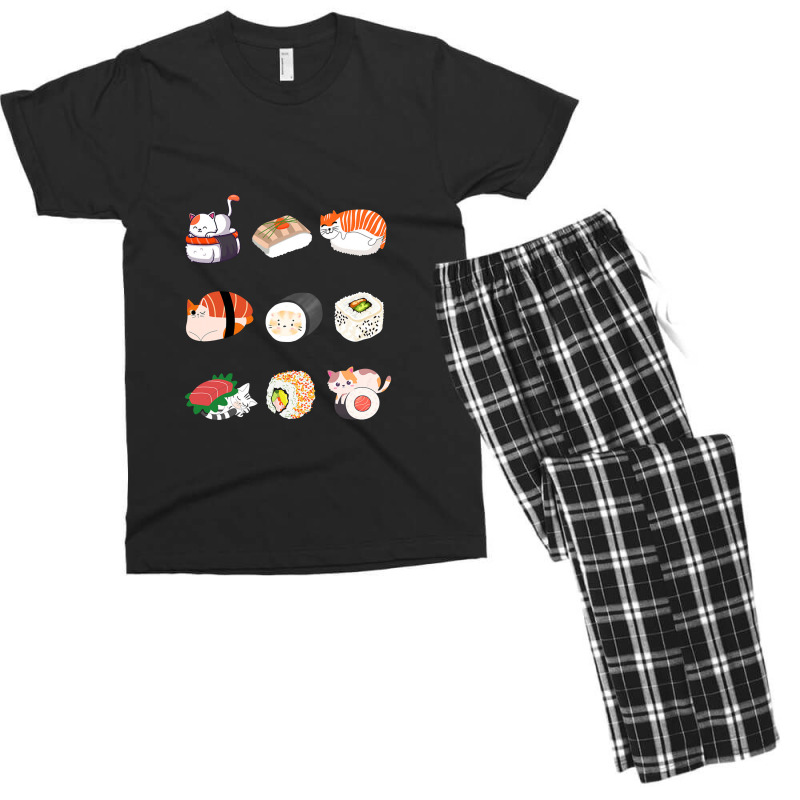 Cat Food Sushi Roller, Anime Movie Lover, Funny Thanksgiving Men's T-shirt Pajama Set | Artistshot