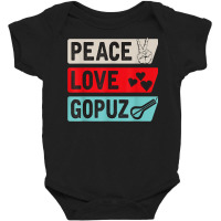 Peace Love Gopuz Stringed Musical Lnstrument Gopuz Players Baby Bodysuit | Artistshot