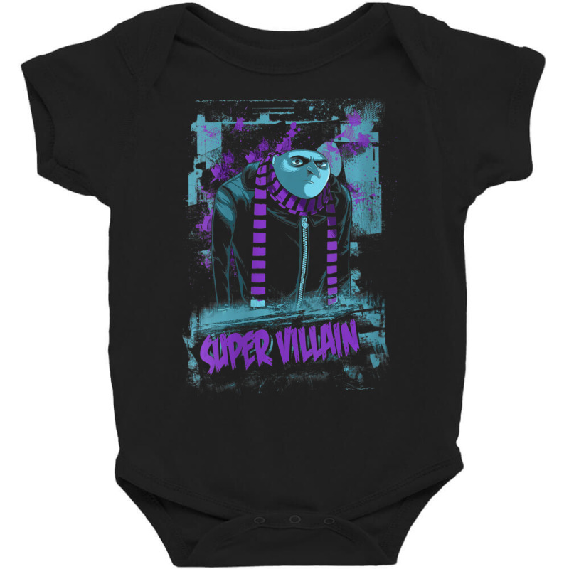 Gru Super Villain Blue Hue Portrait Baby Bodysuit by BuiDoc | Artistshot