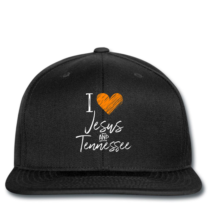 I Love Jesus And Tennessee Orange Heart Cute Fan Printed hat by cm-arts | Artistshot