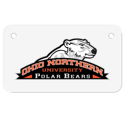Ohio Northern Merch, Polar Bears (2) Motorcycle License Plate Designed By Beom Seok Bobae