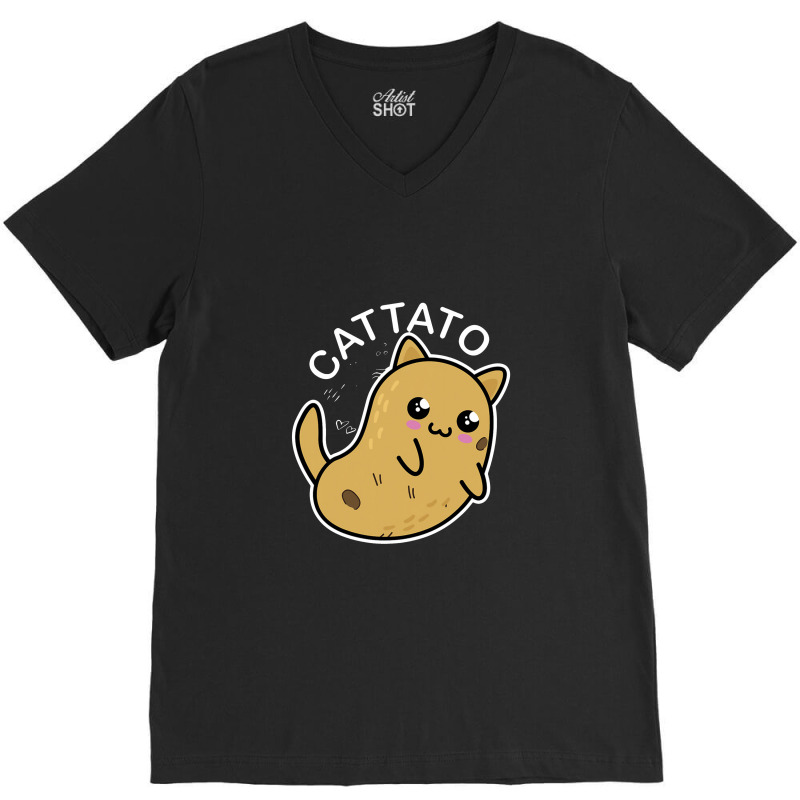 Cat Potato Cattato Hilarious Novelty Design V-neck Tee | Artistshot