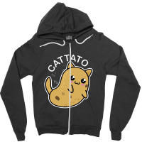 Cat Potato Cattato Hilarious Novelty Design Zipper Hoodie | Artistshot