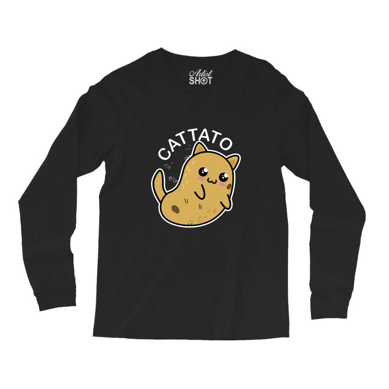 Cat Potato Cattato Hilarious Novelty Design Long Sleeve Shirts | Artistshot