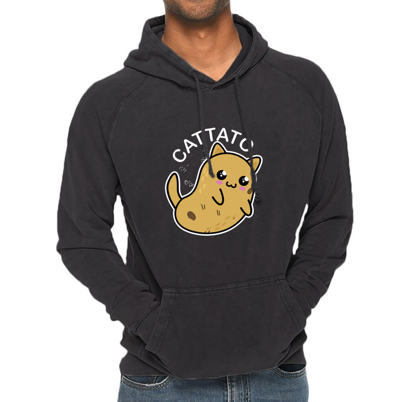 Cat Potato Cattato Hilarious Novelty Design Vintage Hoodie | Artistshot